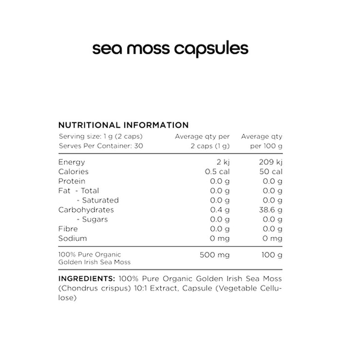 Switch Nutrition Irish Sea Moss Capsules